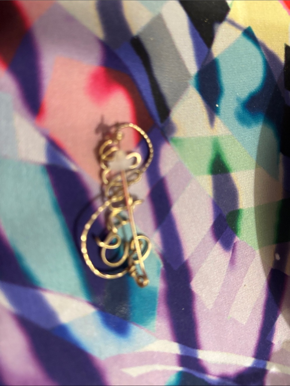 14kt Gold Pin 'Estelle' 2" long - Picture 3 of 5